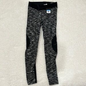 Nike Kids Black and White Patterned Leggings